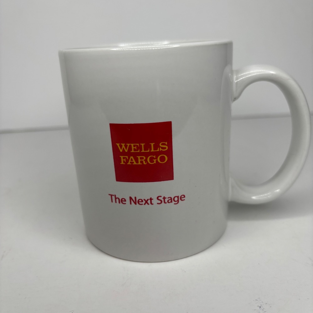 Wells Fargo Coffee Mug White The Next Stage Promotional Ceramic Cup